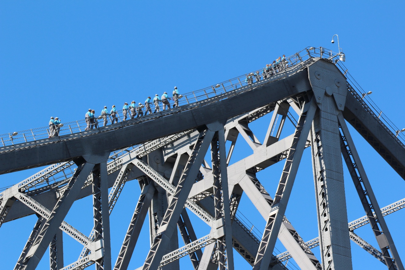 Climing the bridge