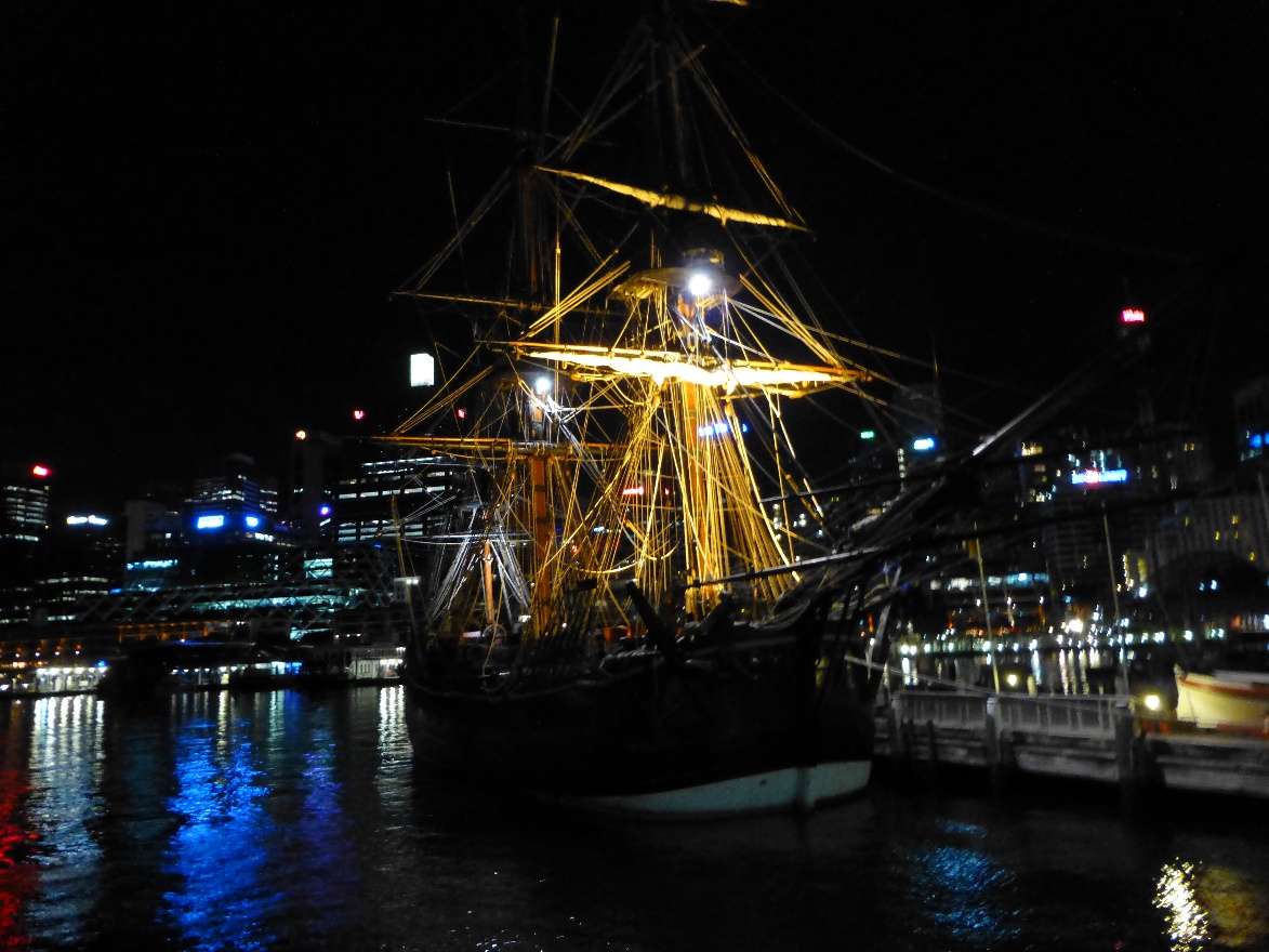 Tall ship docked