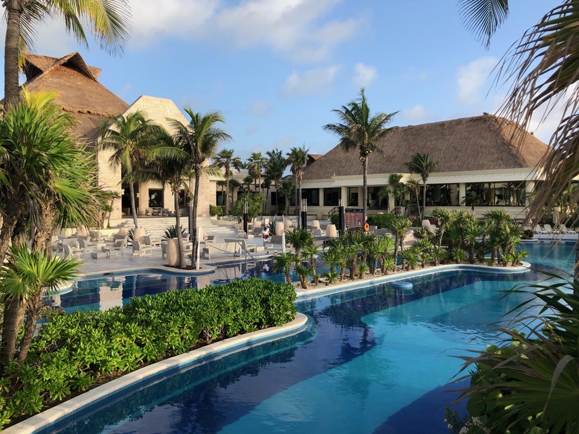 Main pool from a side