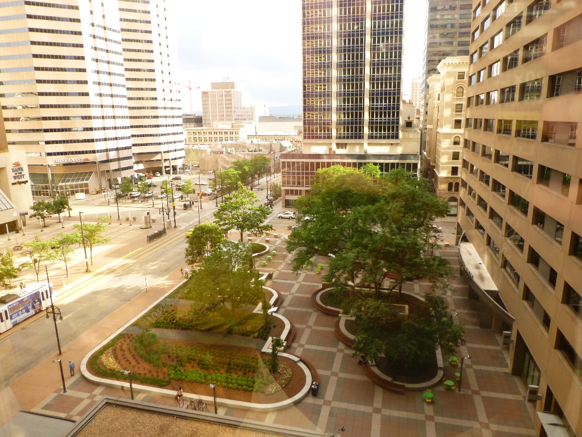 View out of the hotel window