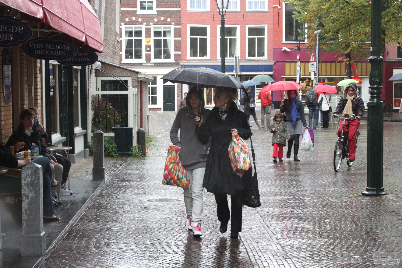 Walking in the rain