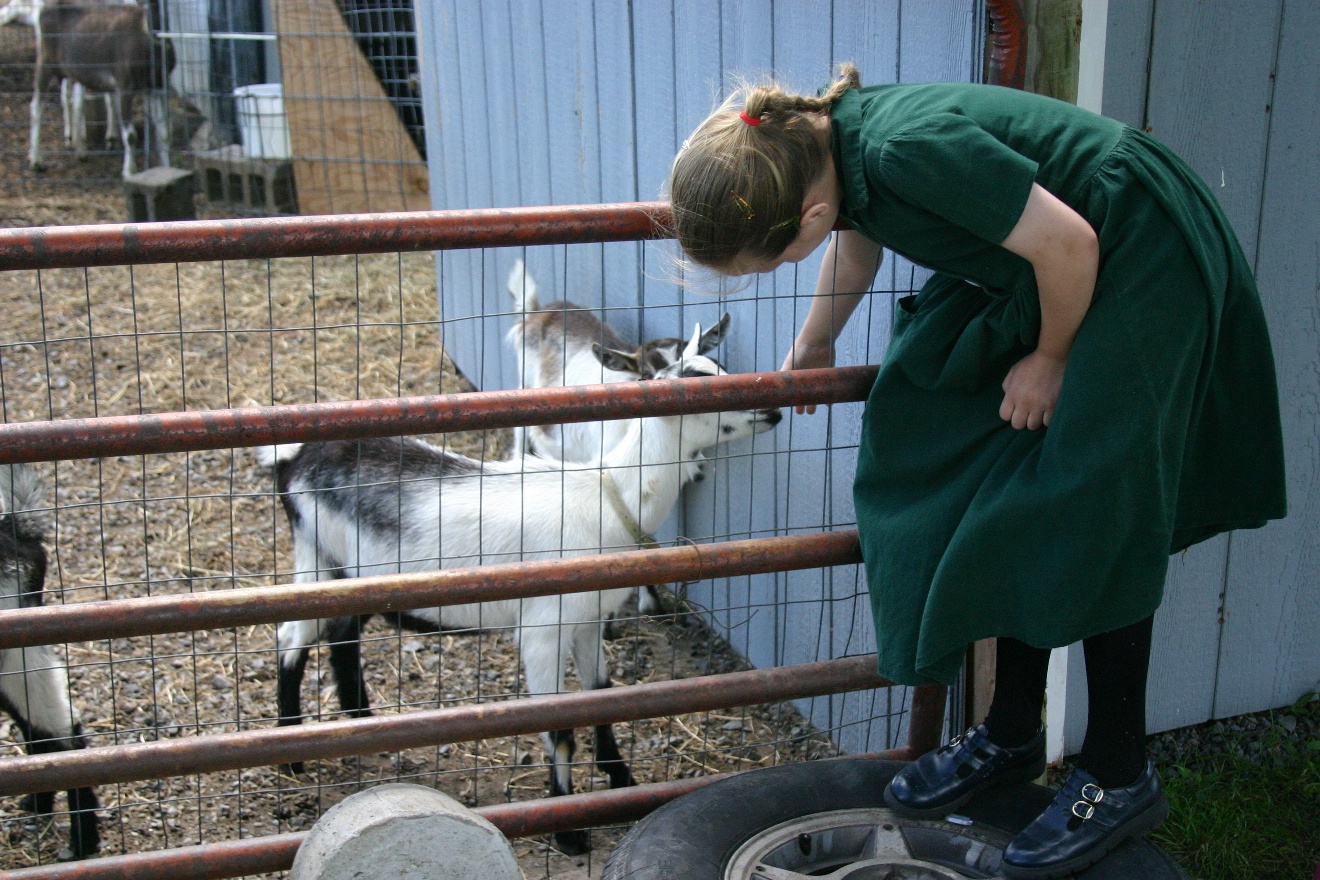 Local girl with pets
