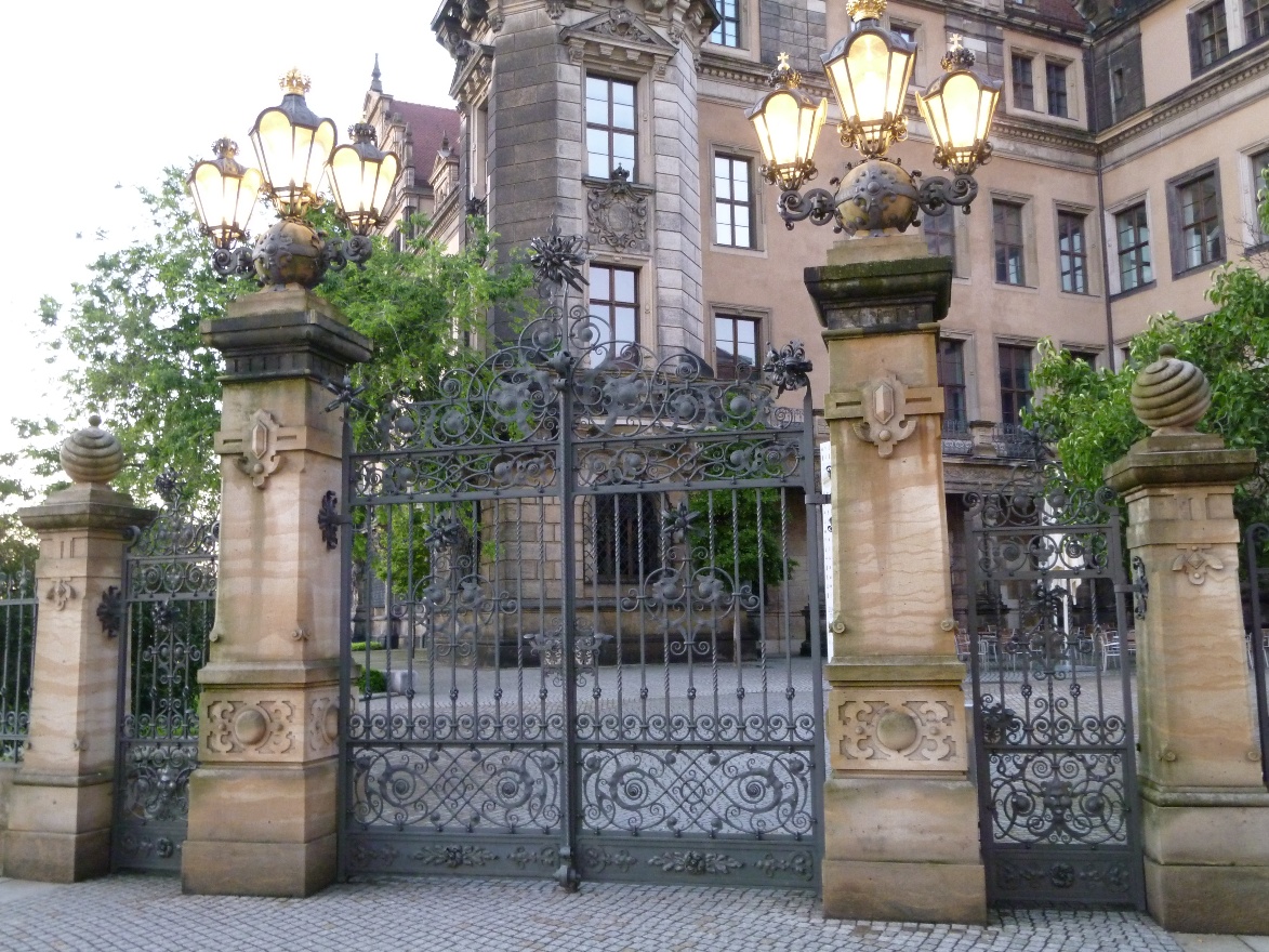 Gate and lights