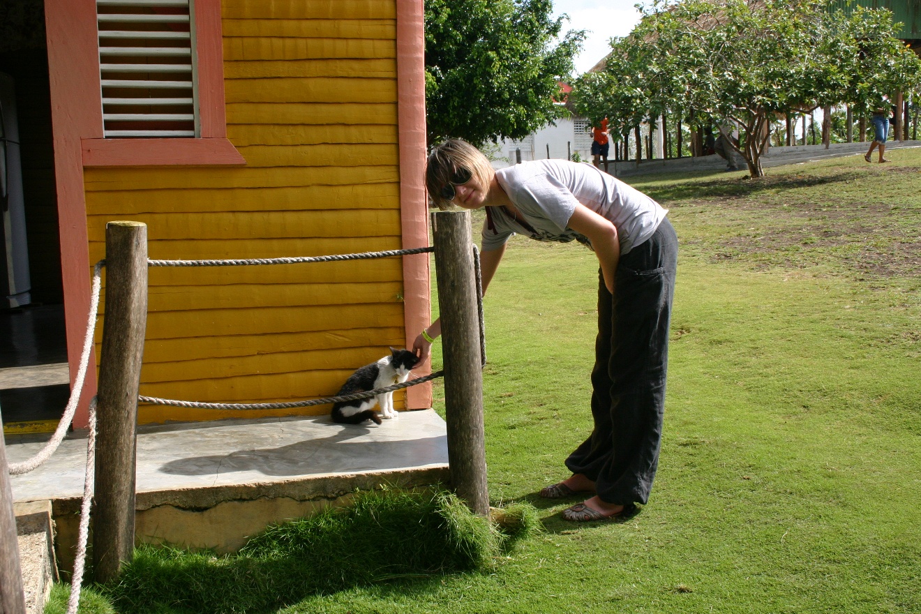 Anna and a cat