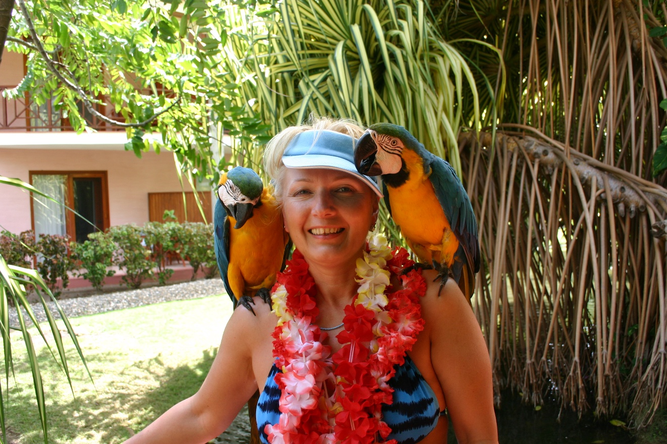 Sveta and parrots