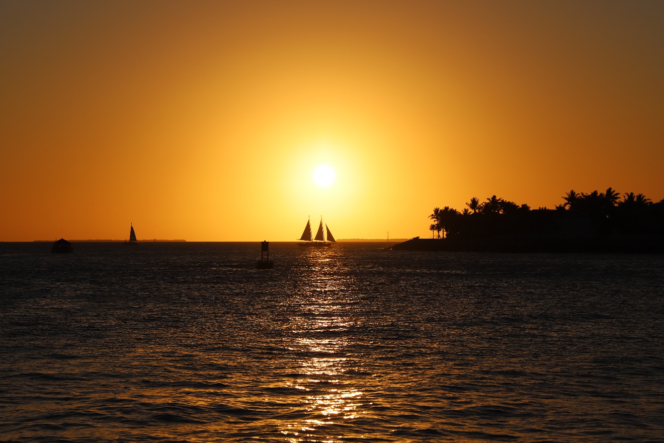Three sails far away