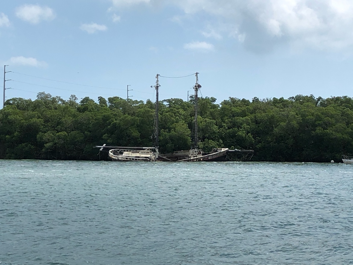 Wrecked ship