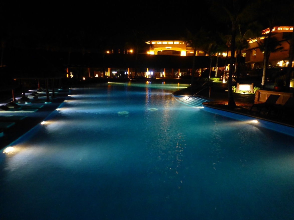 Pool at night