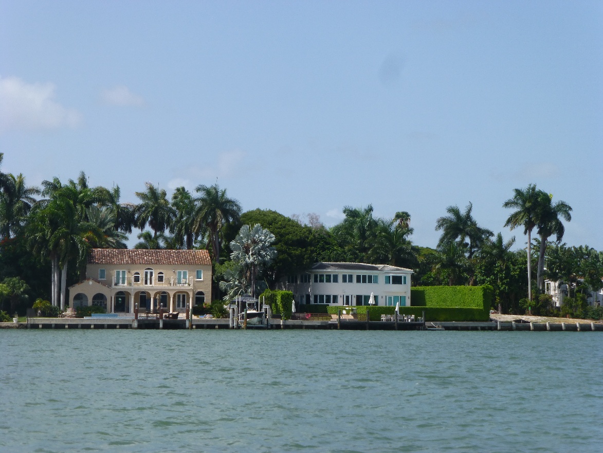 White and brown houses