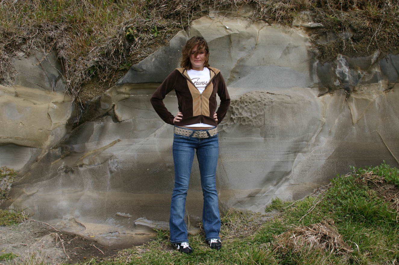 Anna and a rock