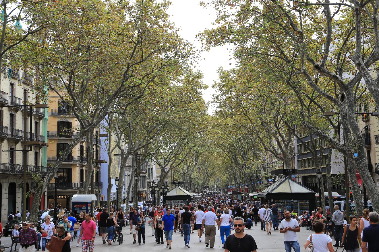 Strolling on La Ramblas