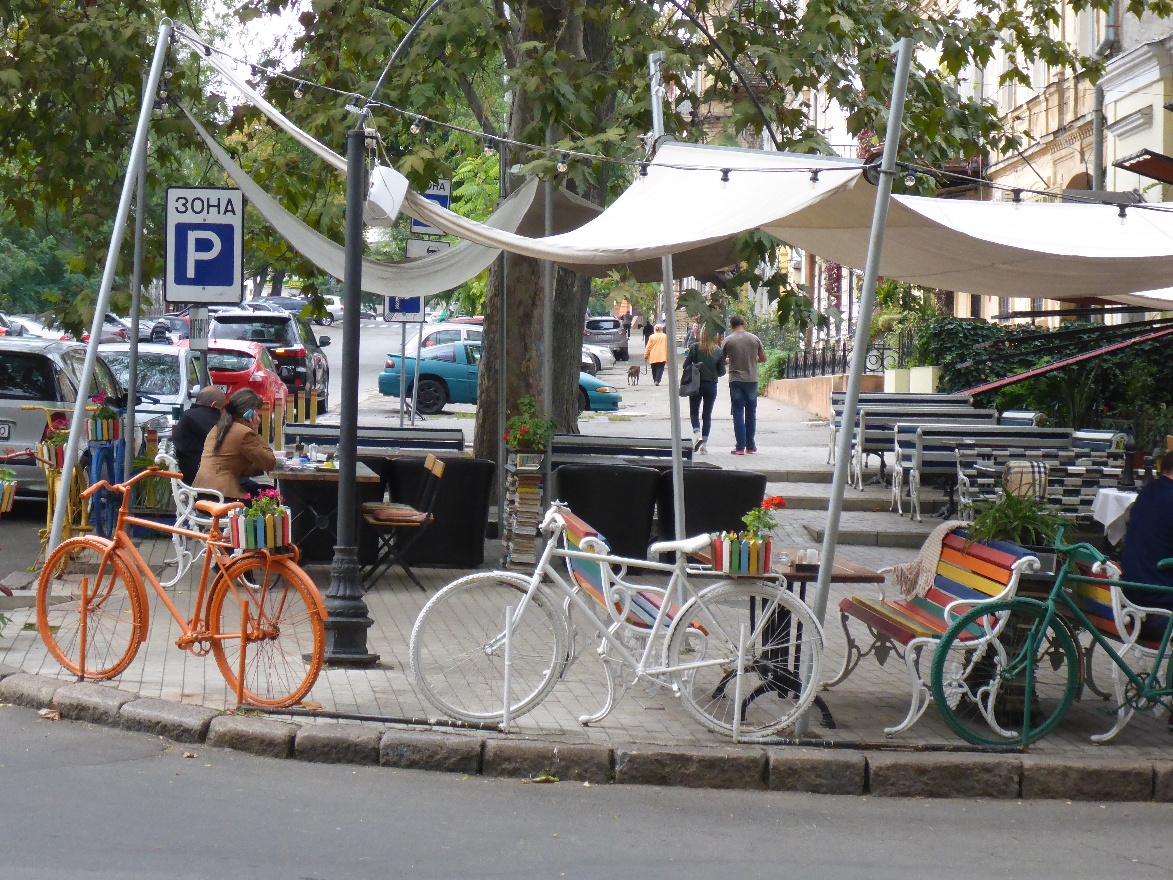 Bikes and benches