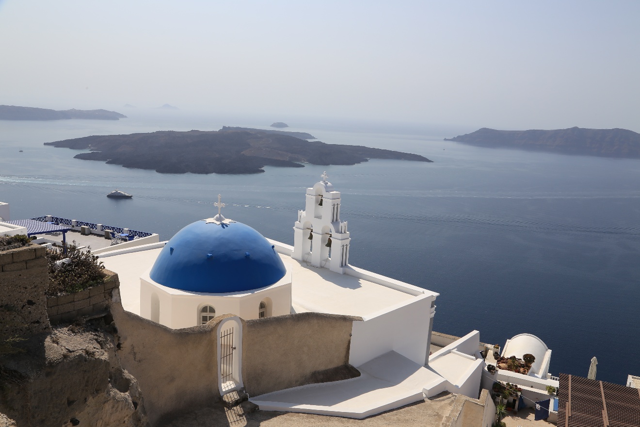 Behind three bells of Fira