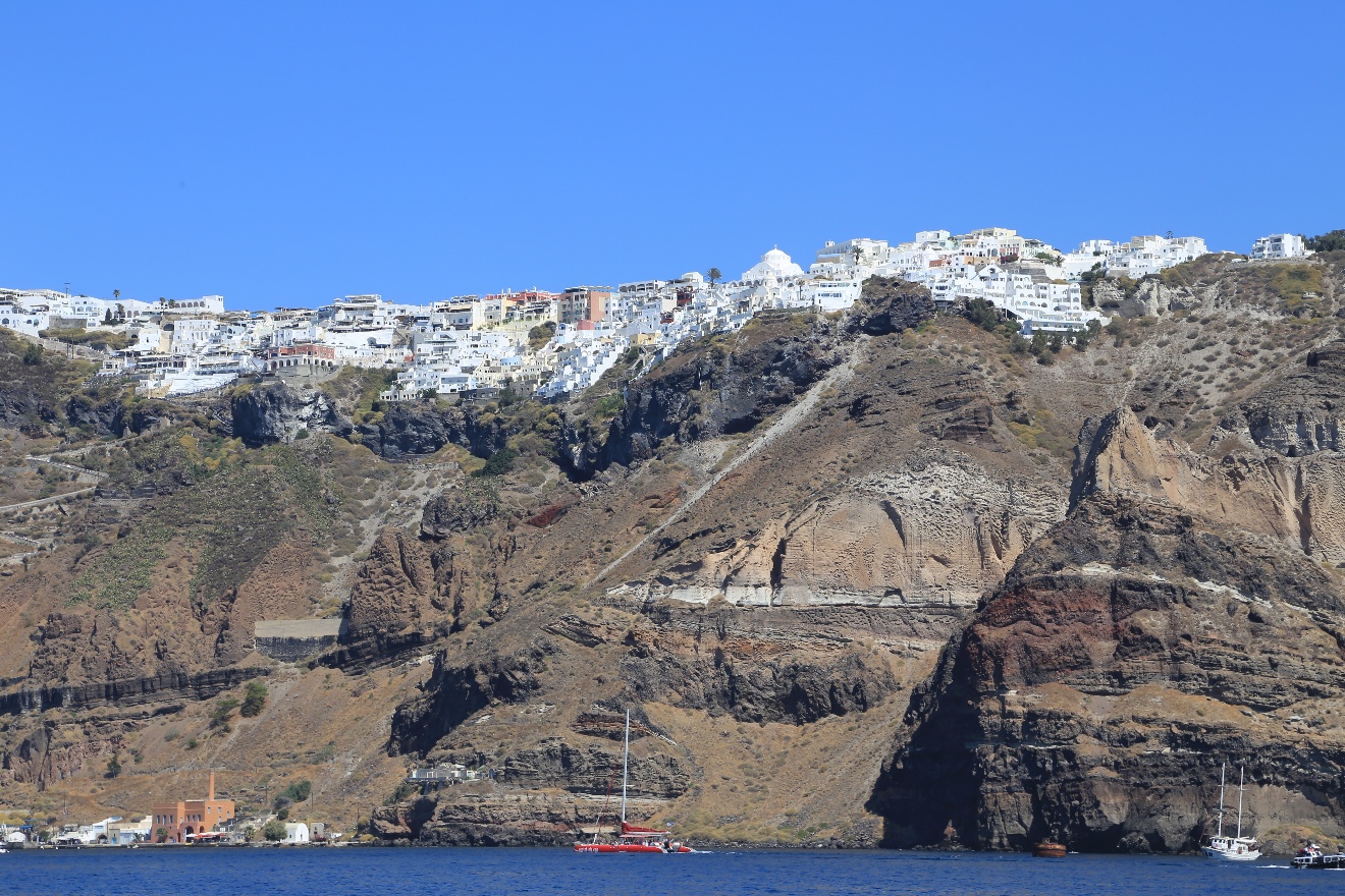 Fira view from the sea