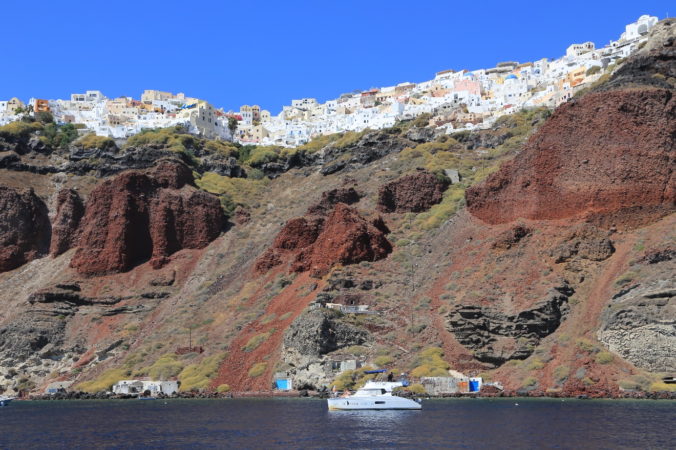 Oia view from the sea