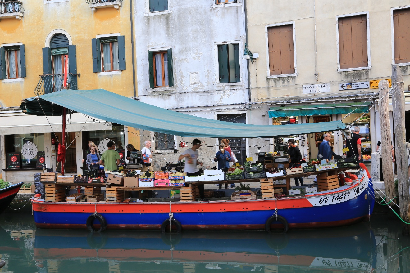 Market on boat
