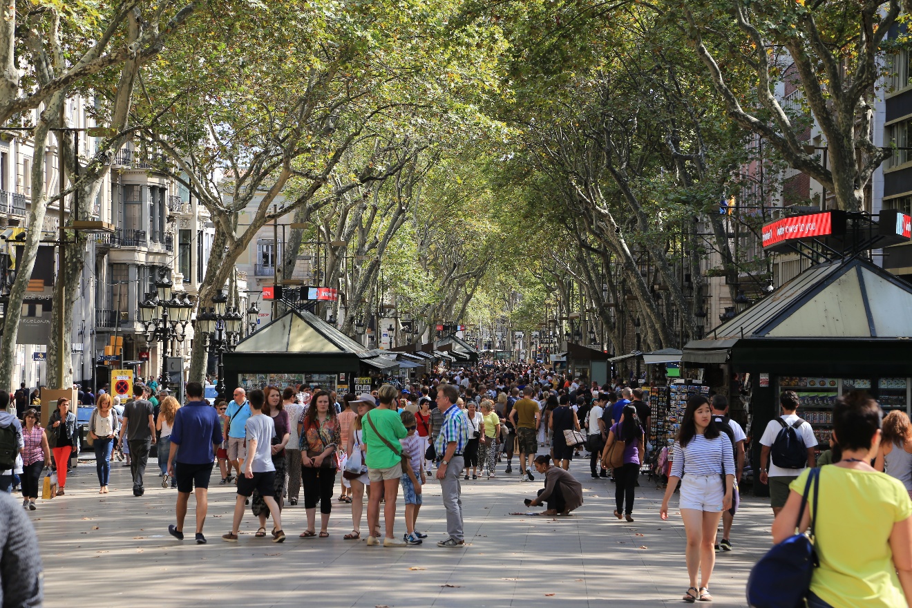 Les Rambles crowd