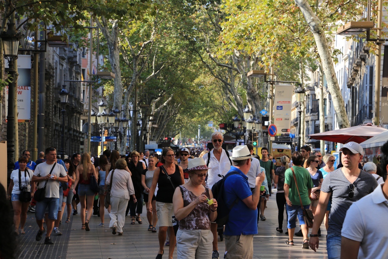 Les Rambles crowd