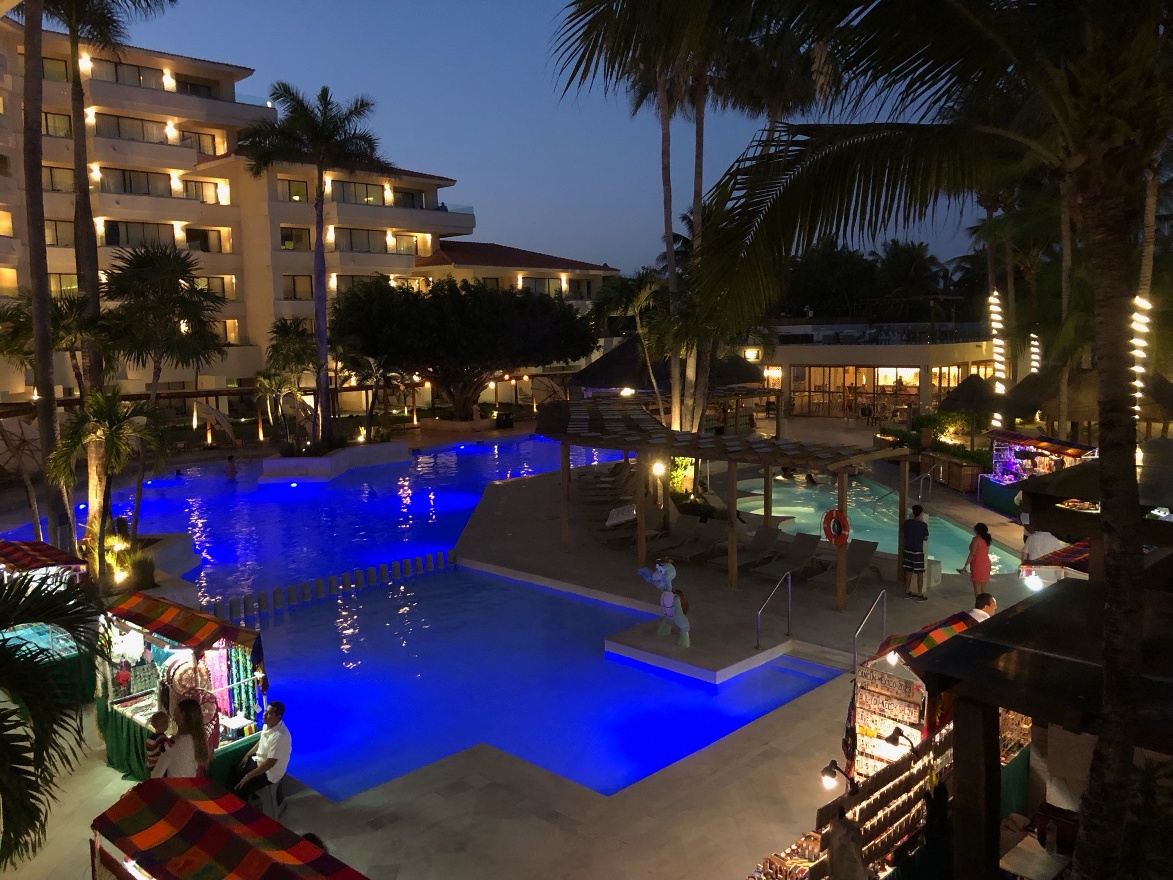 Pool at night