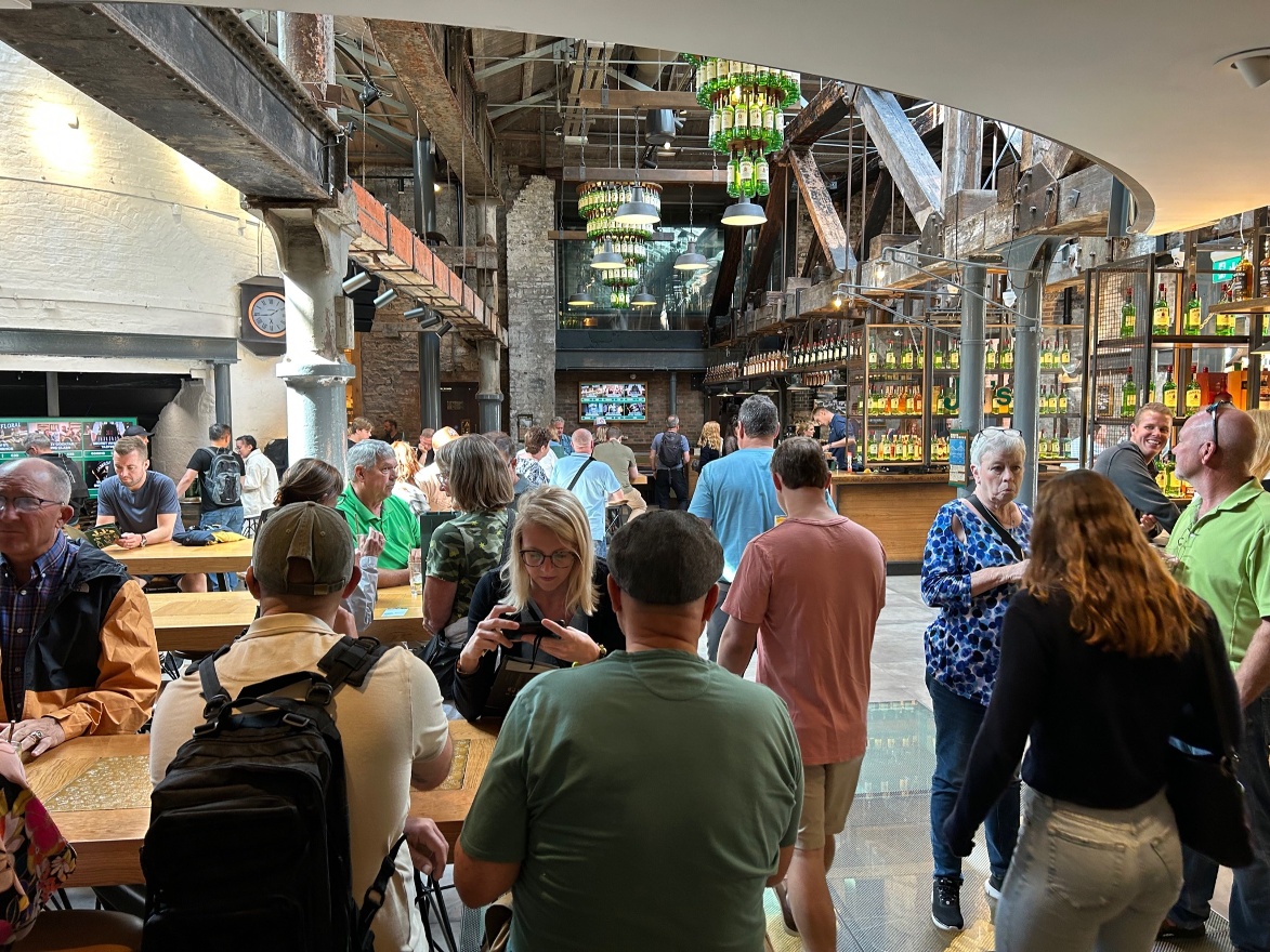 Jameson waiting for a tour