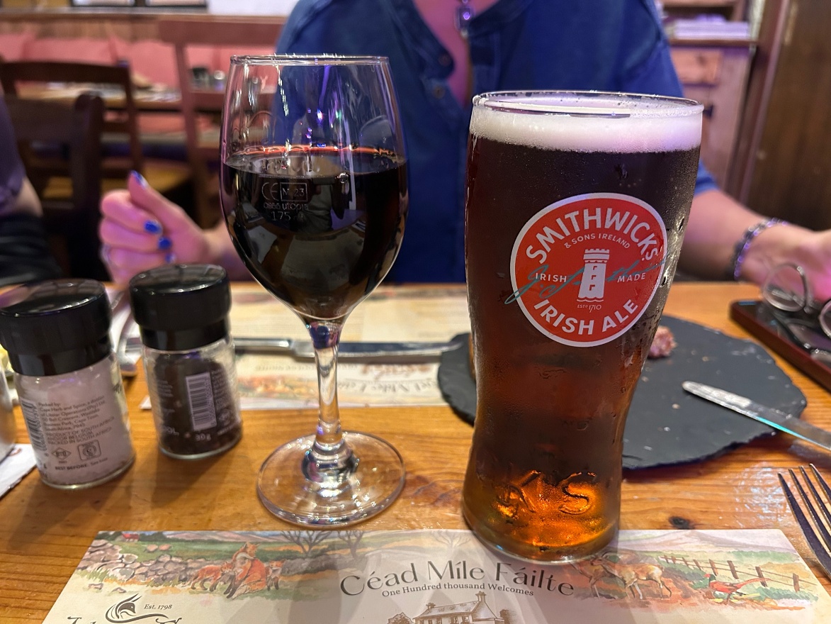 Wine and Irish Ale