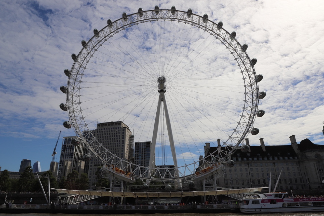 London eye from the river
