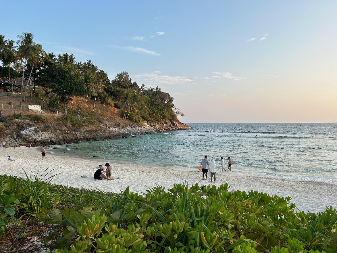 The beach